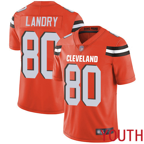 Cleveland Browns Jarvis Landry Youth Orange Limited Jersey #80 NFL Football Alternate Vapor Untouchable->youth nfl jersey->Youth Jersey